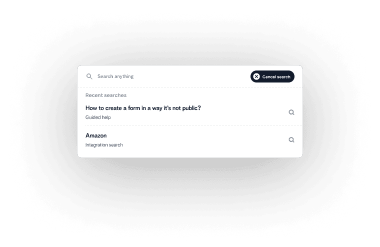 Spotlight search interface